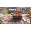 Type betonmolen op een tractor gemonteerd